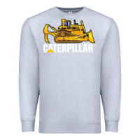 Heather Grey bulldozercat 2 Premium Sweatshirt - PixelFlow