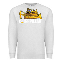 Oatmeal Heather bulldozercat 2 Premium Sweatshirt - PixelFlow