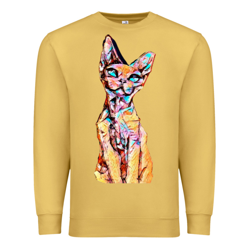 Colorful Cat Premium Sweatshirt by PixelFlow | Teevron