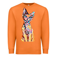 Carrot Colorful Cat Premium Sweatshirt - PixelFlow