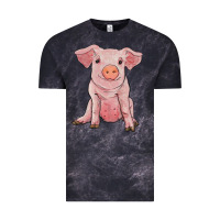 Cloud Black sitting pig Vintage Tee - RanaPortraitStore
