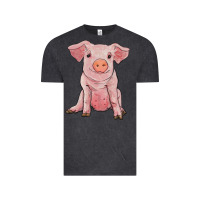 Vintage Black sitting pig Vintage Tee - RanaPortraitStore