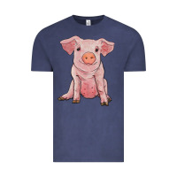 Vintage Denim sitting pig Vintage Tee - RanaPortraitStore