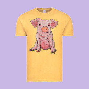 Sitting Pig Vintage Tee Designed By Ranaportraitstore