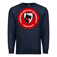 Navy carnegie mellon tartans Premium Sweatshirt - SnappyArt