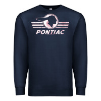 Navy pontiac distressed Premium Sweatshirt - SnappyArt
