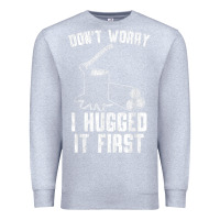 Heather Grey lumberjack don't worry i hugged it first lumberjack wood cutter logger Premium Sweatshirt - SnappyArt