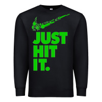 Black Just Hit It Cannabis Weed Vintage Retro Design for Weed Lover Premium Sweatshirt - SnappyArt