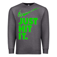 Charcoal Heather Just Hit It Cannabis Weed Vintage Retro Design for Weed Lover Premium Sweatshirt - SnappyArt