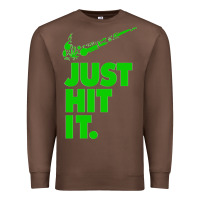 Chestnut Just Hit It Cannabis Weed Vintage Retro Design for Weed Lover Premium Sweatshirt - SnappyArt