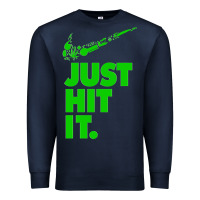 Navy Just Hit It Cannabis Weed Vintage Retro Design for Weed Lover Premium Sweatshirt - SnappyArt