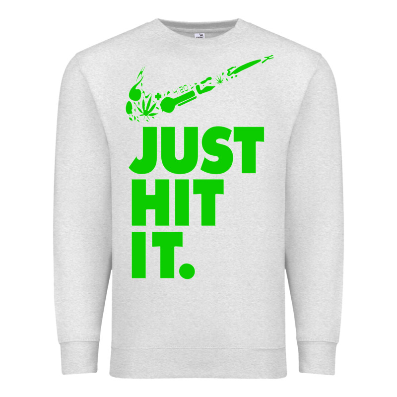 Just Hit It Cannabis Weed Vintage Retro Design For Weed Lover Premium Sweatshirt by SnappyArt | Teevron