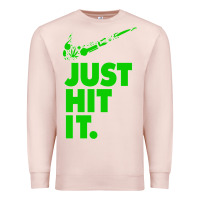 Pale Pink Just Hit It Cannabis Weed Vintage Retro Design for Weed Lover Premium Sweatshirt - SnappyArt