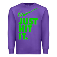 Purple Just Hit It Cannabis Weed Vintage Retro Design for Weed Lover Premium Sweatshirt - SnappyArt