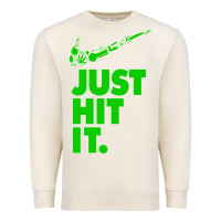 Sandshell Just Hit It Cannabis Weed Vintage Retro Design for Weed Lover Premium Sweatshirt - SnappyArt