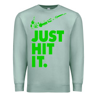 Seafoam Just Hit It Cannabis Weed Vintage Retro Design for Weed Lover Premium Sweatshirt - SnappyArt