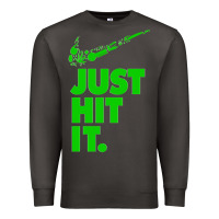 Smoke Just Hit It Cannabis Weed Vintage Retro Design for Weed Lover Premium Sweatshirt - SnappyArt