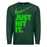 Sports Green Just Hit It Cannabis Weed Vintage Retro Design for Weed Lover Premium Sweatshirt - SnappyArt