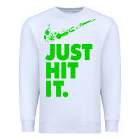 White Just Hit It Cannabis Weed Vintage Retro Design for Weed Lover Premium Sweatshirt - SnappyArt