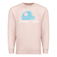 Pale Pink when you wish upon a death star Premium Sweatshirt - SnappyArt