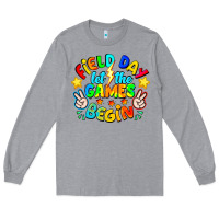 Heather Grey Field Day Let The Games Begin Long Sleeve Tee - CowhideDigitalArt
