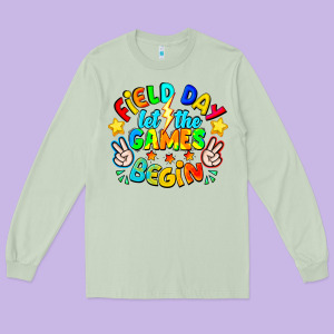 Field Day Let The Games Begin Long Sleeve Tee Designed By Cowhidedigitalart