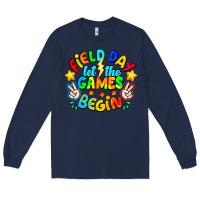 Navy Field Day Let The Games Begin Long Sleeve Tee - CowhideDigitalArt