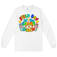 White Field Day Let The Games Begin Long Sleeve Tee - CowhideDigitalArt