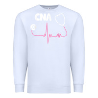 White cna nurse t shirt Premium Sweatshirt - SnappyArt