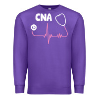 Purple cna nurse t shirt Premium Sweatshirt - SnappyArt