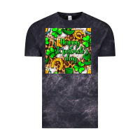 Cloud Black Happy St. Patrick's Day pattern digital paper Vintage Tee - BundleAndBundleShop
