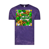Cloud Purple Happy St. Patrick's Day pattern digital paper Vintage Tee - BundleAndBundleShop