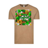 Vintage Coffee Happy St. Patrick's Day pattern digital paper Vintage Tee - BundleAndBundleShop
