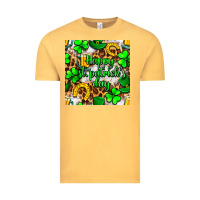 Vintage Mustard Happy St. Patrick's Day pattern digital paper Vintage Tee - BundleAndBundleShop