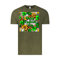 Vintage Olive Happy St. Patrick's Day pattern digital paper Vintage Tee - BundleAndBundleShop