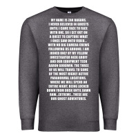 Charcoal Heather MY NAME IS ZAK BAGANS - GHOST ADVENTURES Premium Sweatshirt - SnappyArt