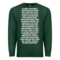 Sports Green MY NAME IS ZAK BAGANS - GHOST ADVENTURES Premium Sweatshirt - SnappyArt