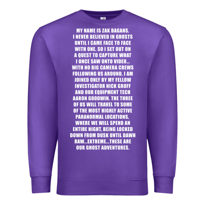 My Name Is Zak Bagans - Ghost Adventures Premium Sweatshirt by SnappyArt | Teevron