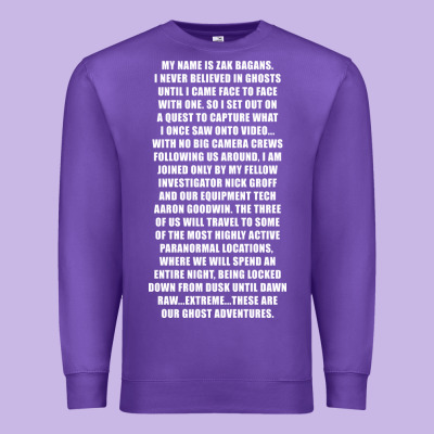 My Name Is Zak Bagans - Ghost Adventures Premium Sweatshirt Designed By Snappyart
