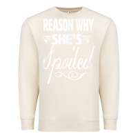 Sandshell the reason she is spoiled couples matching set valentines t shirt Premium Sweatshirt - SnappyArt