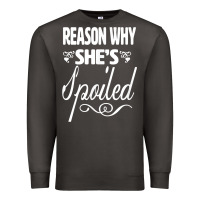 Smoke the reason she is spoiled couples matching set valentines t shirt Premium Sweatshirt - SnappyArt