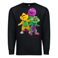 Black new 755 barney and friends cute Premium Sweatshirt - SnappyArt