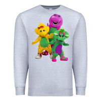 Heather Grey new 755 barney and friends cute Premium Sweatshirt - SnappyArt