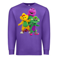 Purple new 755 barney and friends cute Premium Sweatshirt - SnappyArt