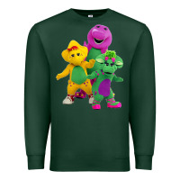 Sports Green new 755 barney and friends cute Premium Sweatshirt - SnappyArt