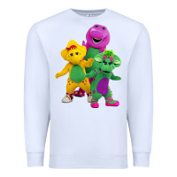 White new 755 barney and friends cute Premium Sweatshirt - SnappyArt