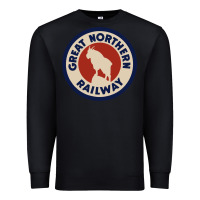 Black Great Northern Railroad Premium Sweatshirt - SnappyArt