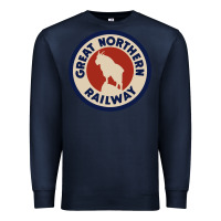 Navy Great Northern Railroad Premium Sweatshirt - SnappyArt
