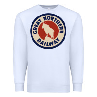 White Great Northern Railroad Premium Sweatshirt - SnappyArt