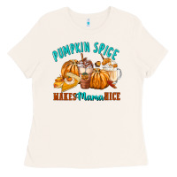 Pumpkin Spice Make Mama Nice Ladies Tee | Teevron